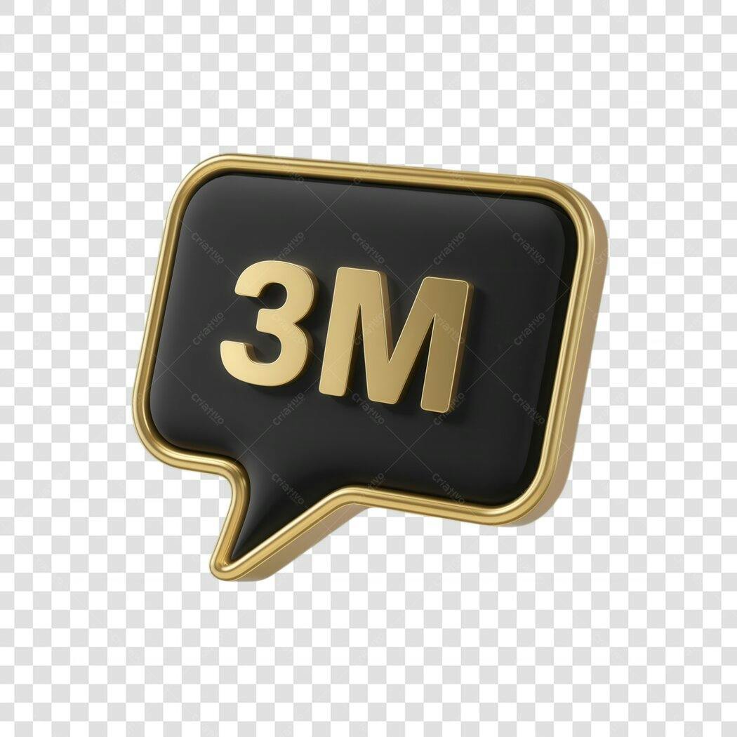 Logo 3M Balão de Fala PNG com fundo transparente