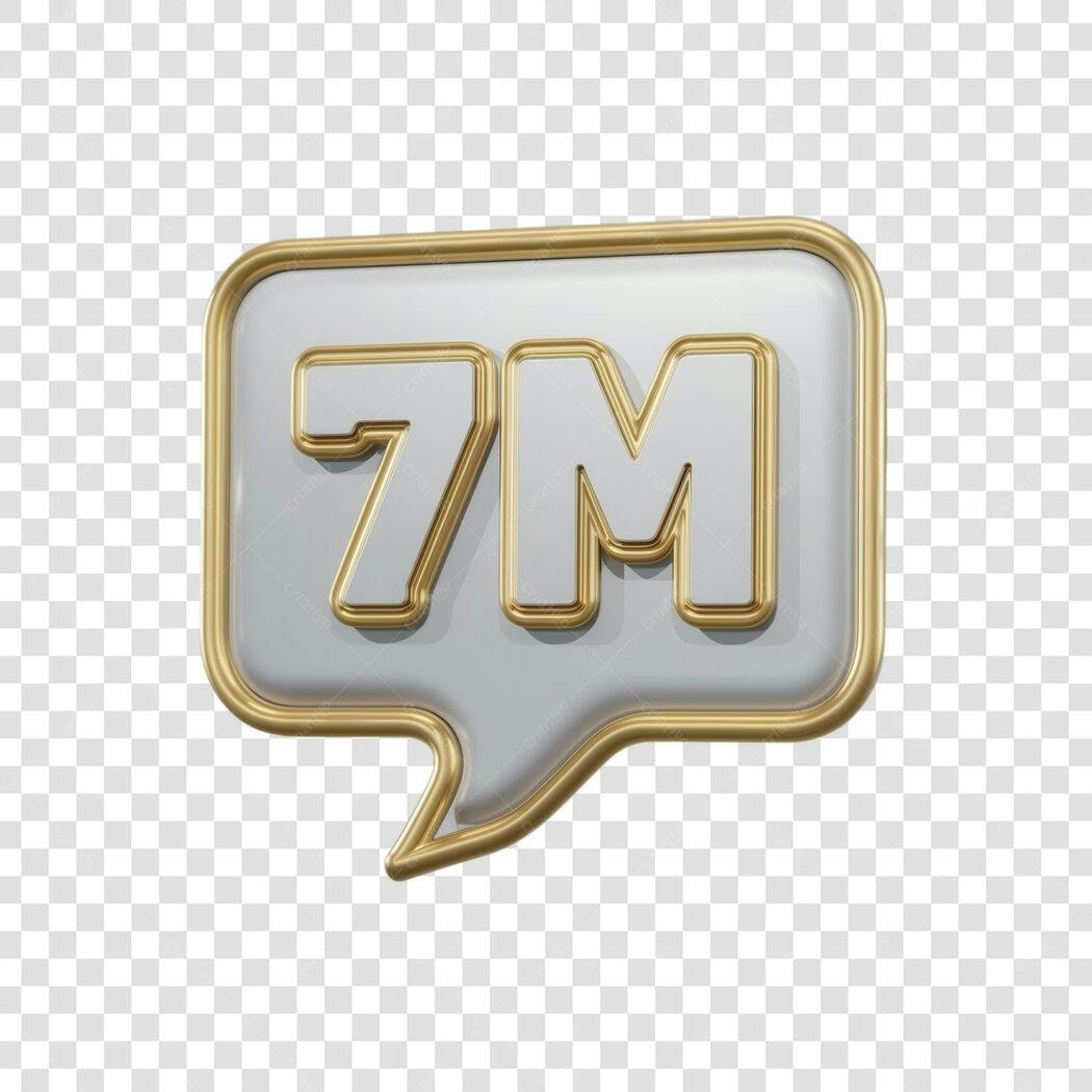 Banner 7 Milhões Seguidores PNG com fundo transparente