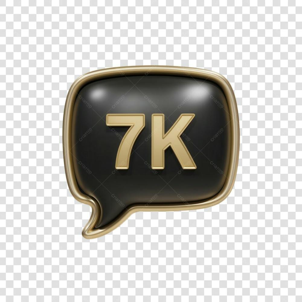 3D render 7k Seguidores Instagram 7 Mil Número Elemento para Composição  png (13)