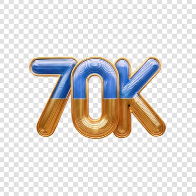 3D render 70K Seguidores Instagram Número Elemento para Composição  png (5)