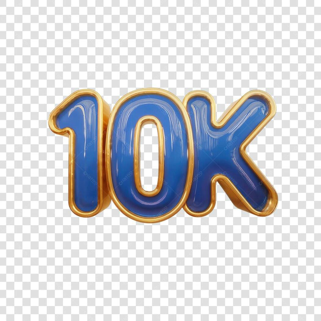 Banner 10K Seguidores PNG com fundo transparente