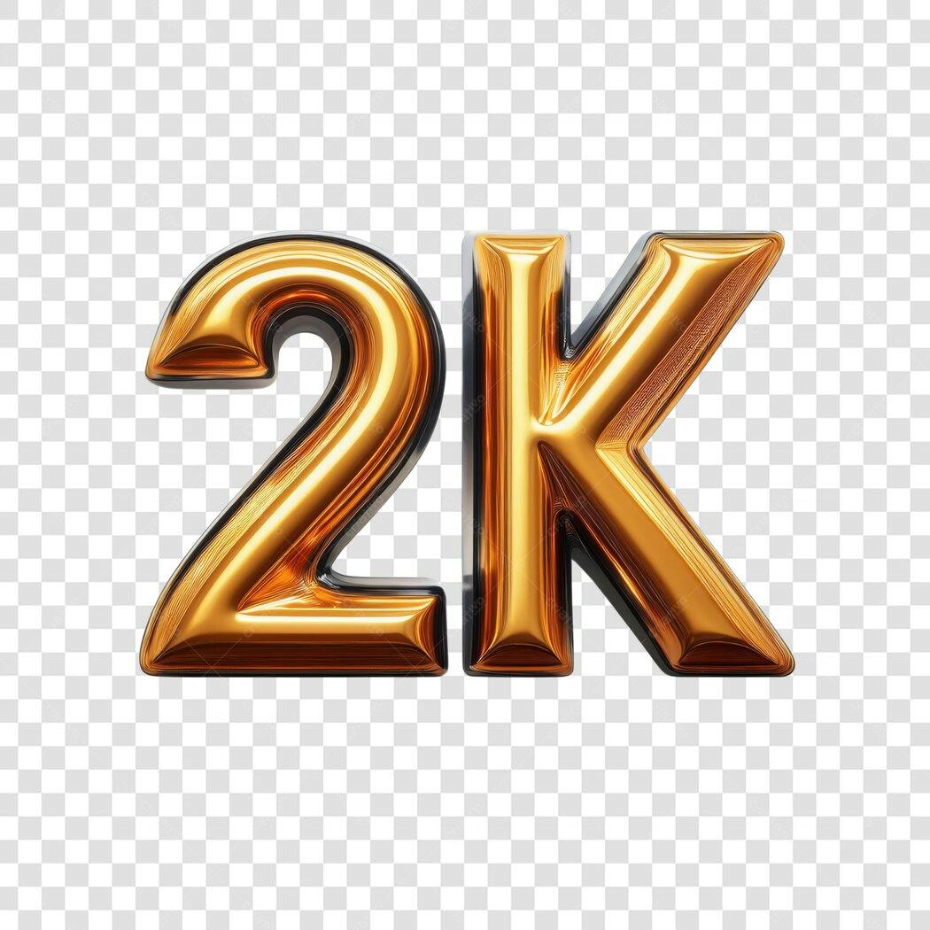 Logo 2K Seguidores PNG com fundo transparente