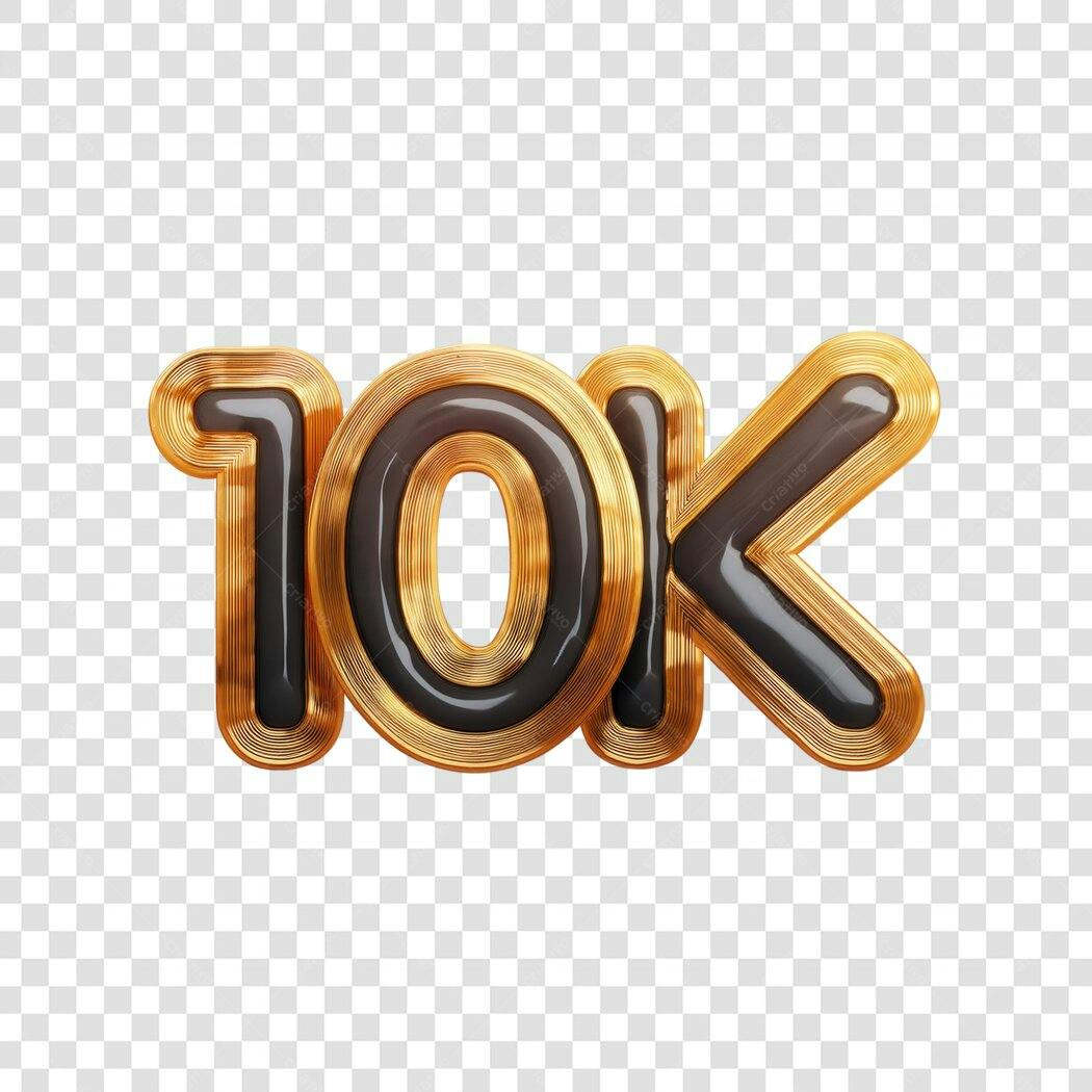 Banner 10K Seguidores PNG com fundo transparente