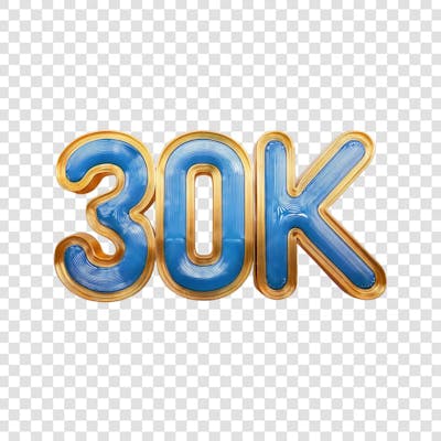 3D render 30K Seguidores Instagram Número Elemento para Composição  png (7)
