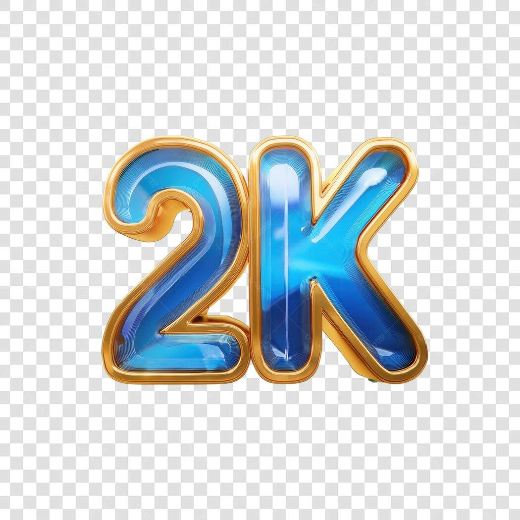 Logo 2K Seguidores PNG com fundo transparente