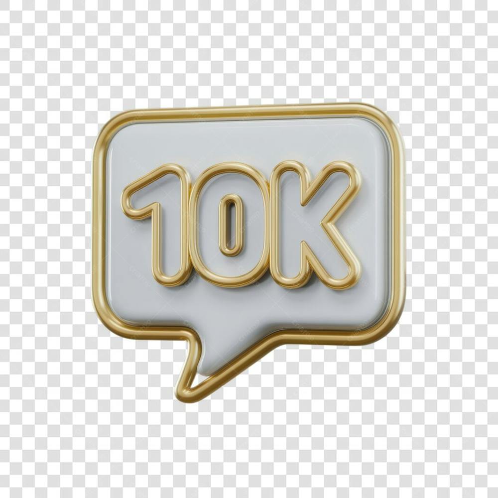 3D render 10K Seguidores Instagram 10 Mil Número Elemento para Composição  png (5)
