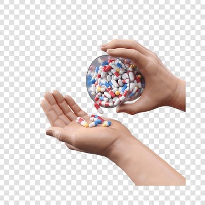 3D render Remédio Farmácia Cápsula Formulas Medicamnetos mão ícone png (7)