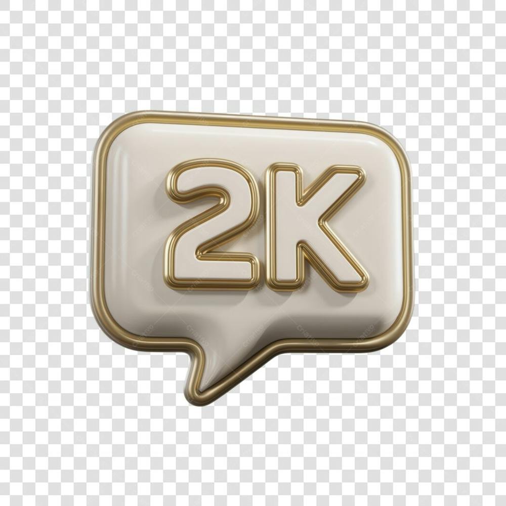 3D render 2k Seguidores Instagram 2 Mil Número Elemento para Composição  png (9)