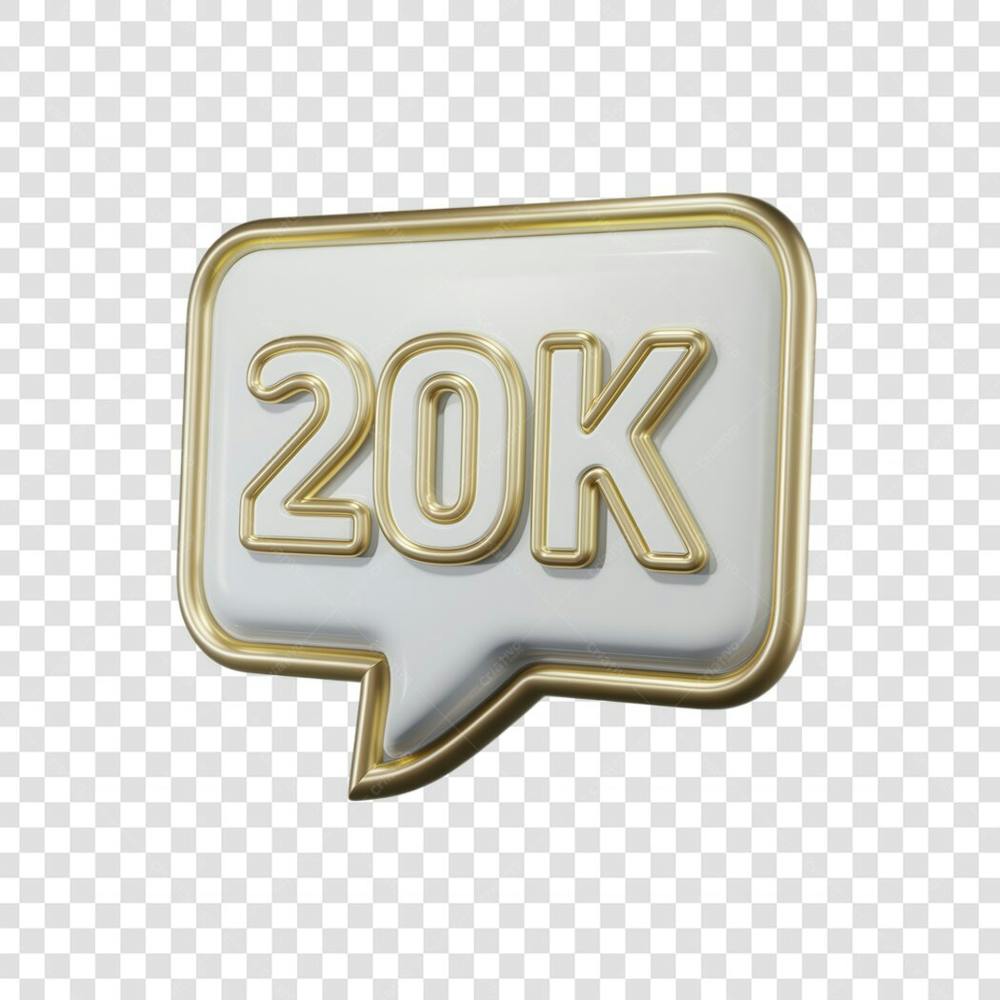 3D render 20K Seguidores Instagram 20 Mil Número Elemento para Composição  png (8)