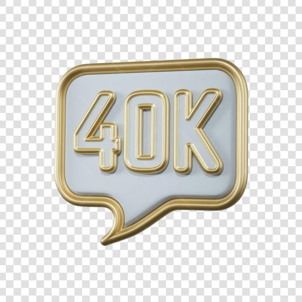 3D render 40K Seguidores Instagram 40 Mil Número Elemento para Composição  png (1)