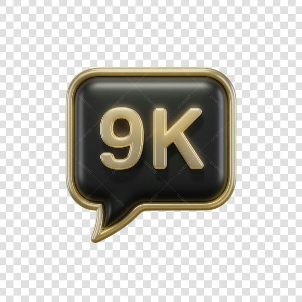 3D render 9k Seguidores Instagram 9 Mil Número Elemento para Composição  png (8)