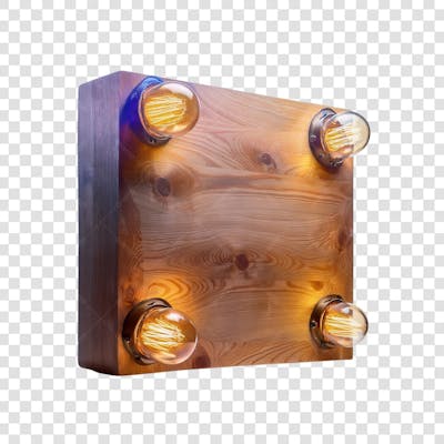 3D render Madeira Quadrada Elemento para Composição Flayer ícone png (5)