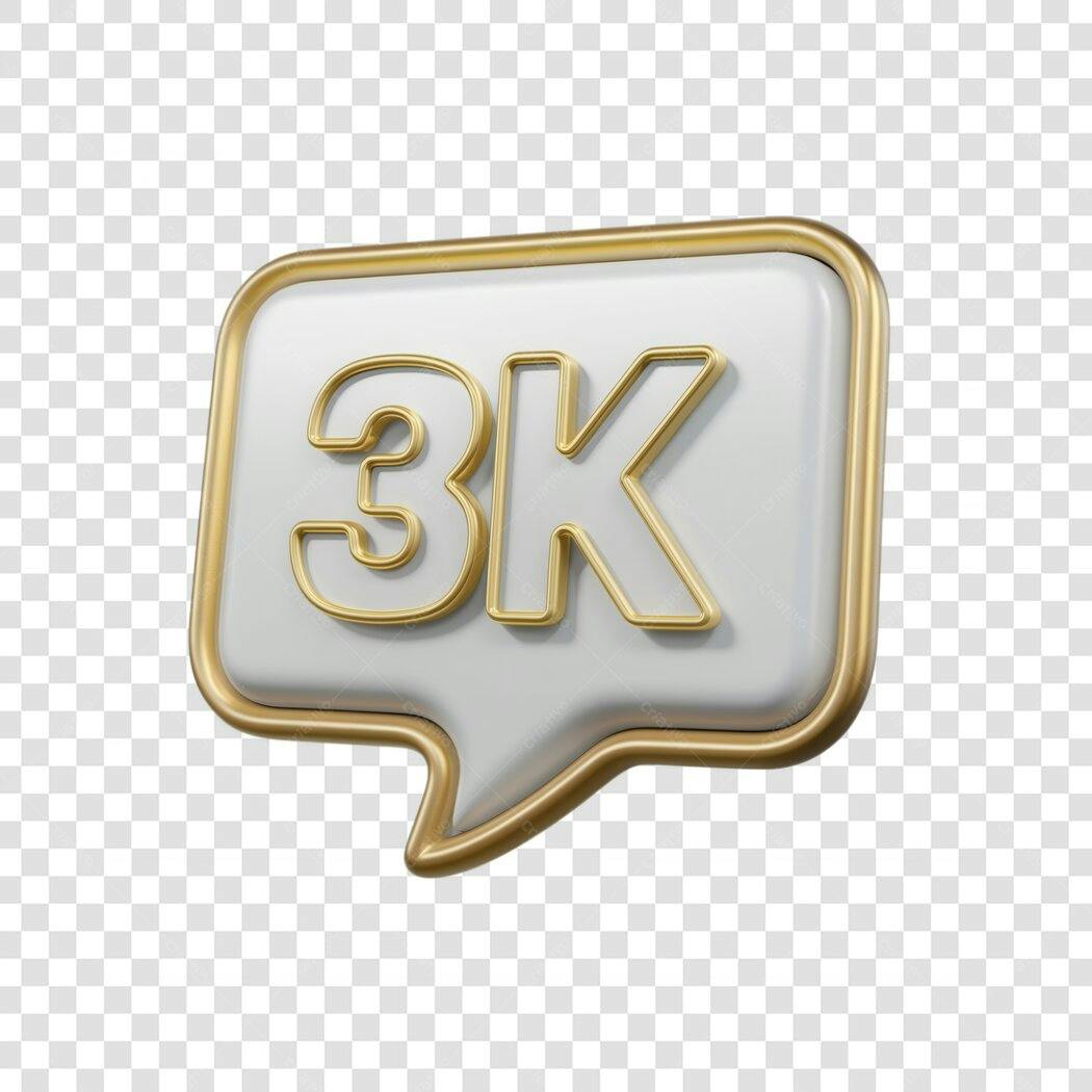 Icone 3K Seguidores PNG com fundo transparente
