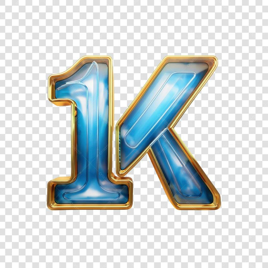 Logo 1K Seguidores PNG com fundo transparente