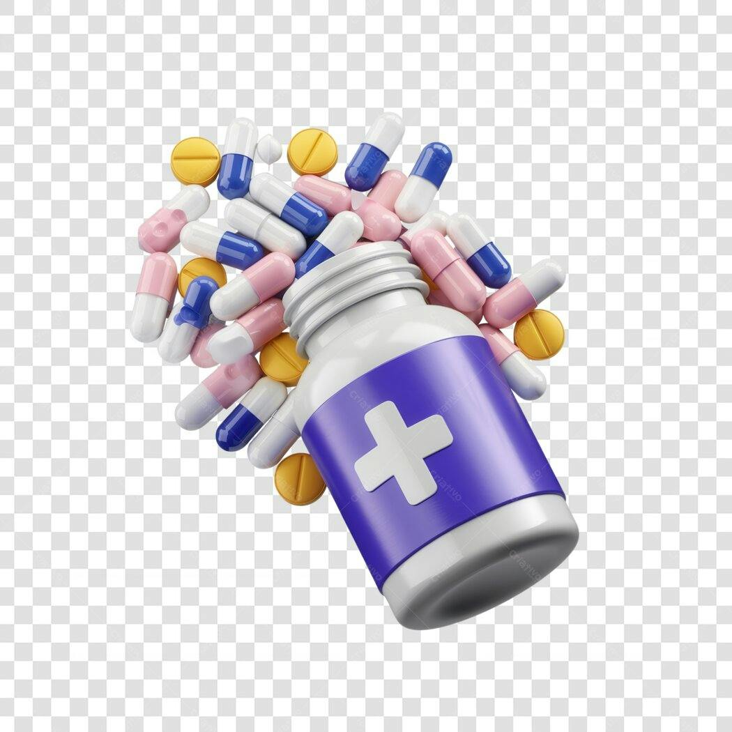 Mockup Medicamentos PNG com fundo transparente