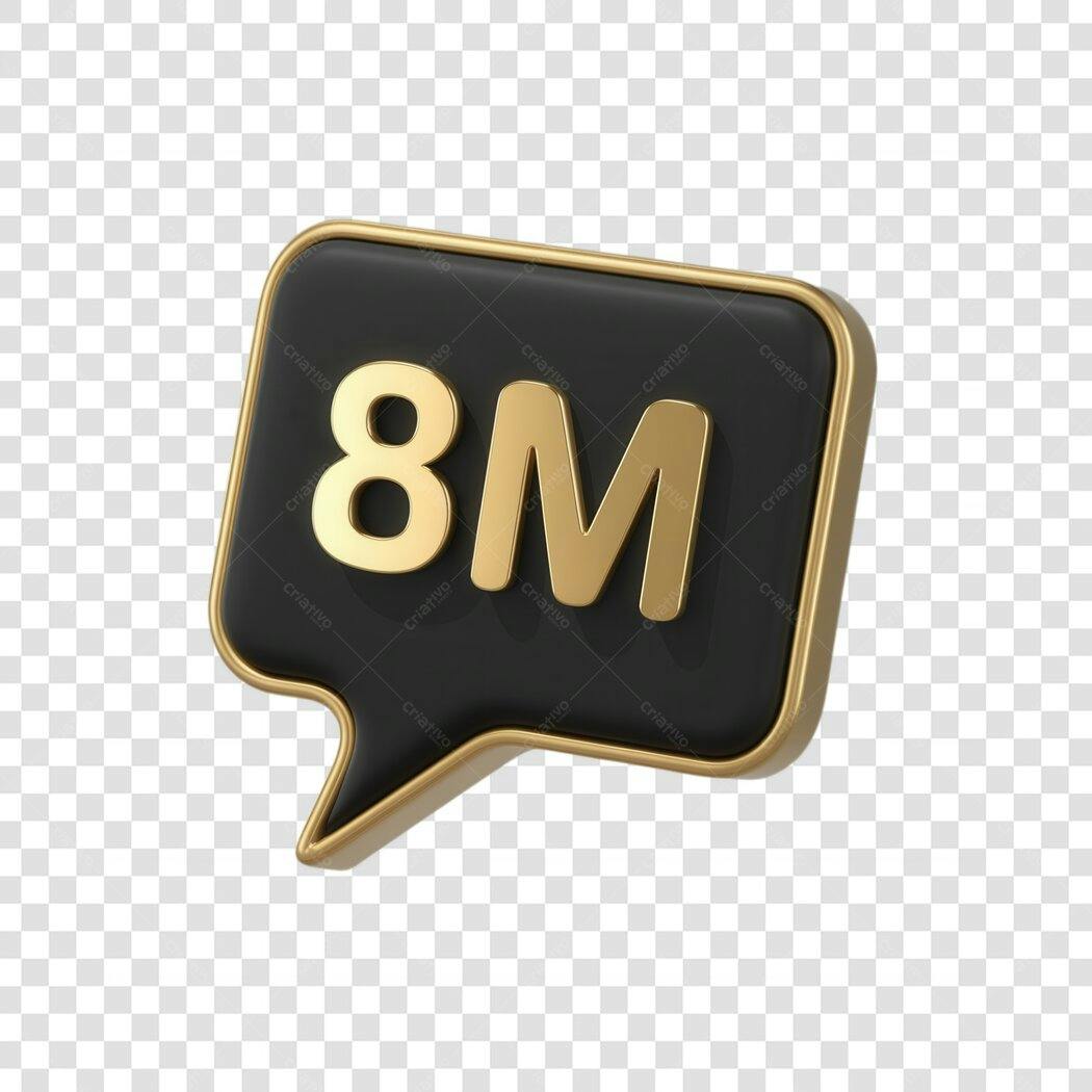 Icone de 8 Milhões de Seguidores PNG com fundo transparente
