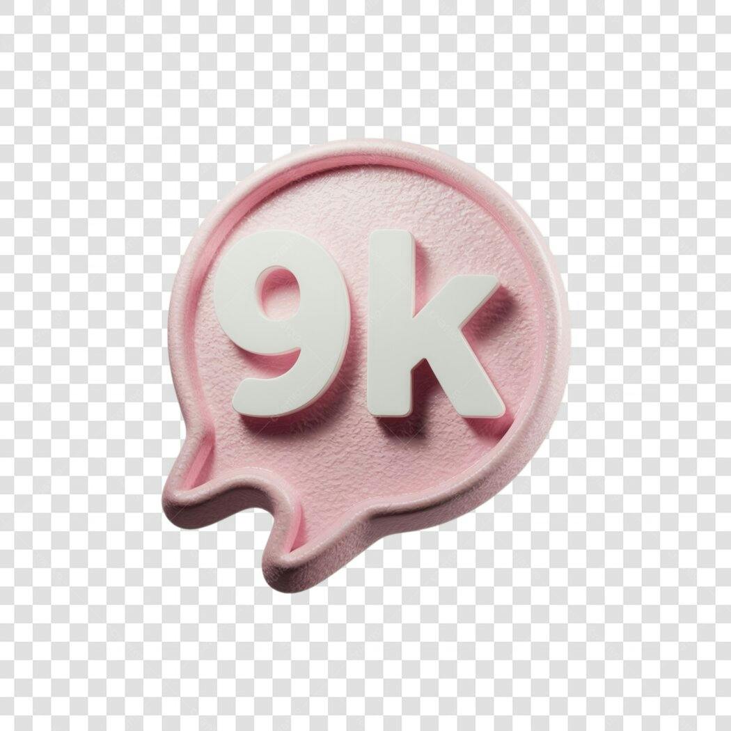 Icone 9k seguidores PNG com fundo transparente
