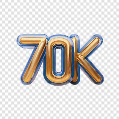 3D render 70K Seguidores Instagram Número Elemento para Composição  png (6)