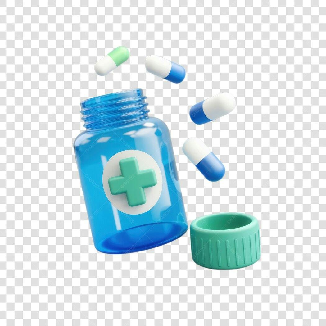 Mockup de pílulas PNG com fundo transparente