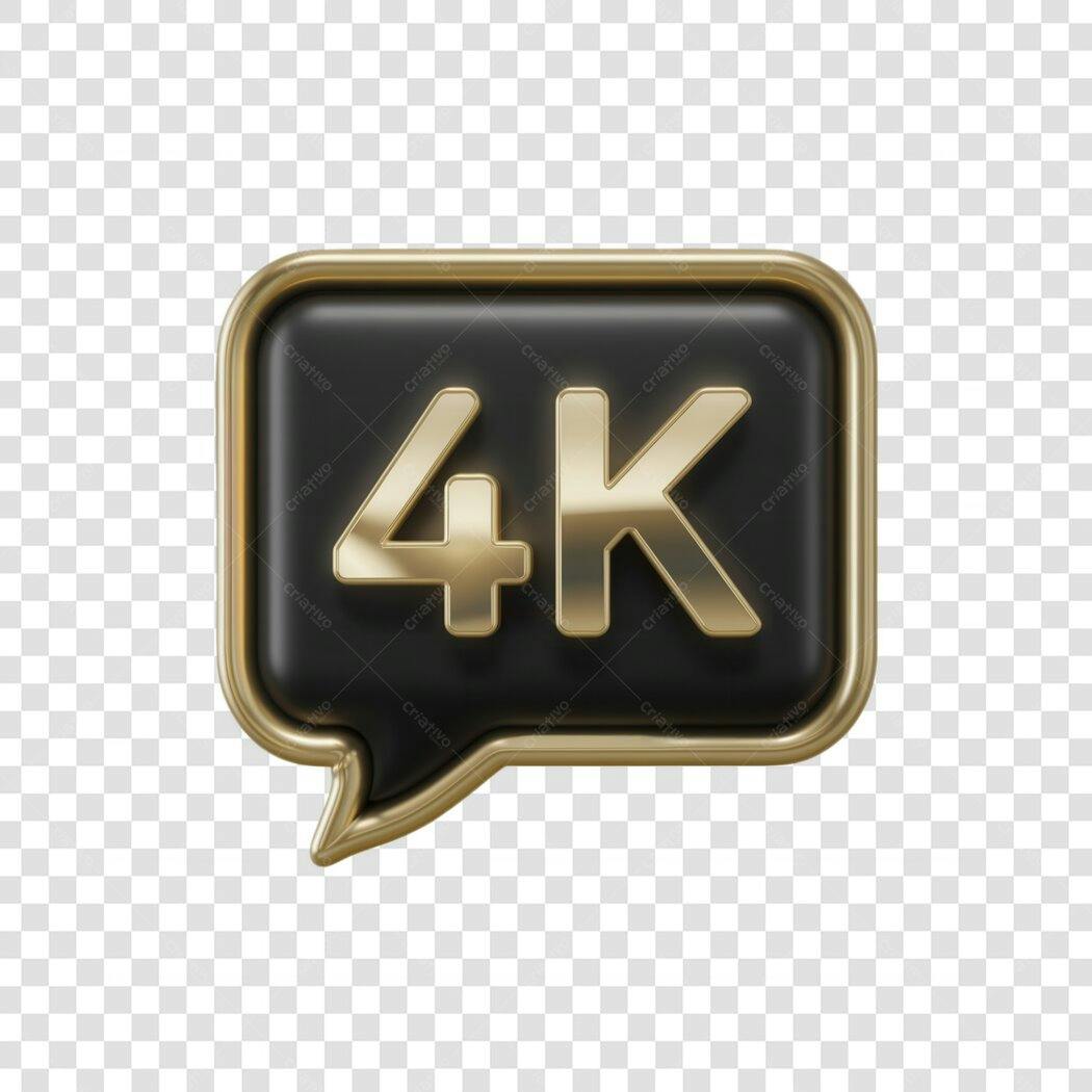 Logo 4K em PNG com fundo transparente