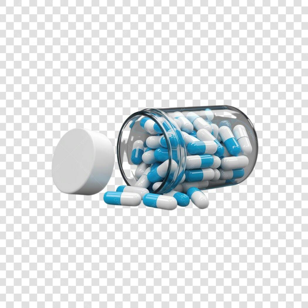 Mockup Frascos Comprimidos PNG com fundo transparente