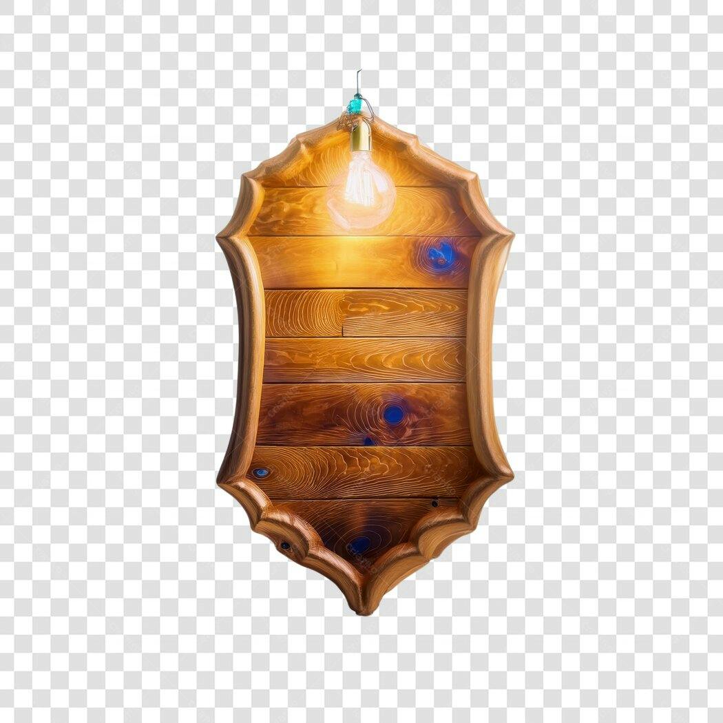 Banner de madeira rústica PNG com fundo transparente