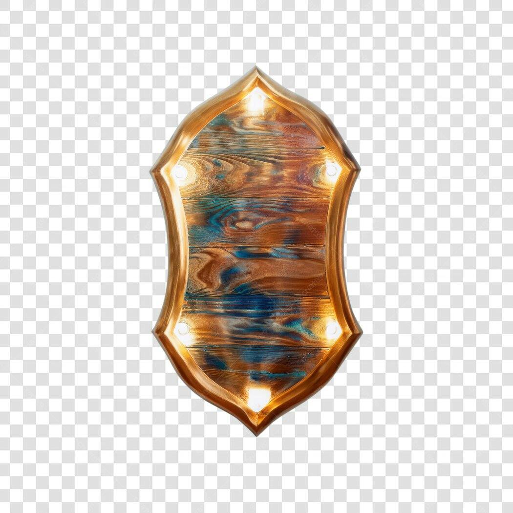 Banner de madeira PNG com fundo transparente