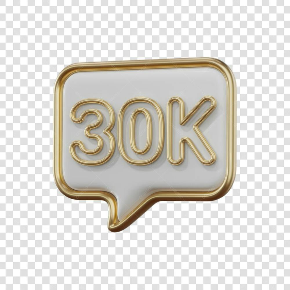 3D render 30K Seguidores Instagram 30 Mil Número Elemento para Composição  png (9)