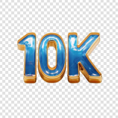 3D render 10K Seguidores Instagram Número Elemento para Composição  png (1)