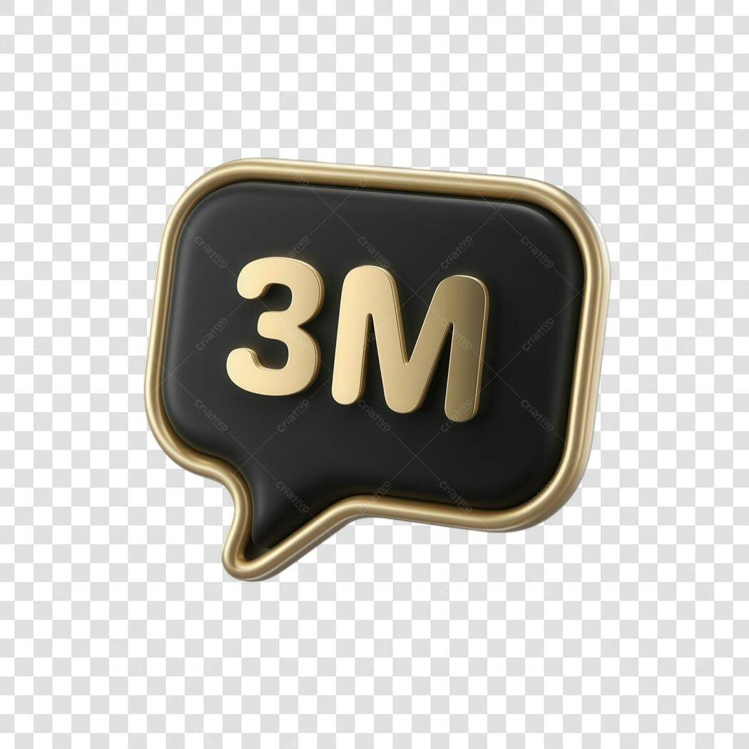 Logo 3M Balão de Fala PNG com fundo transparente