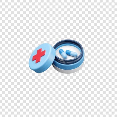 Selo 3D render Remédio Farmácia Cápsula Formulas Medicamnetos elemento o ícone logo PSD png (16)