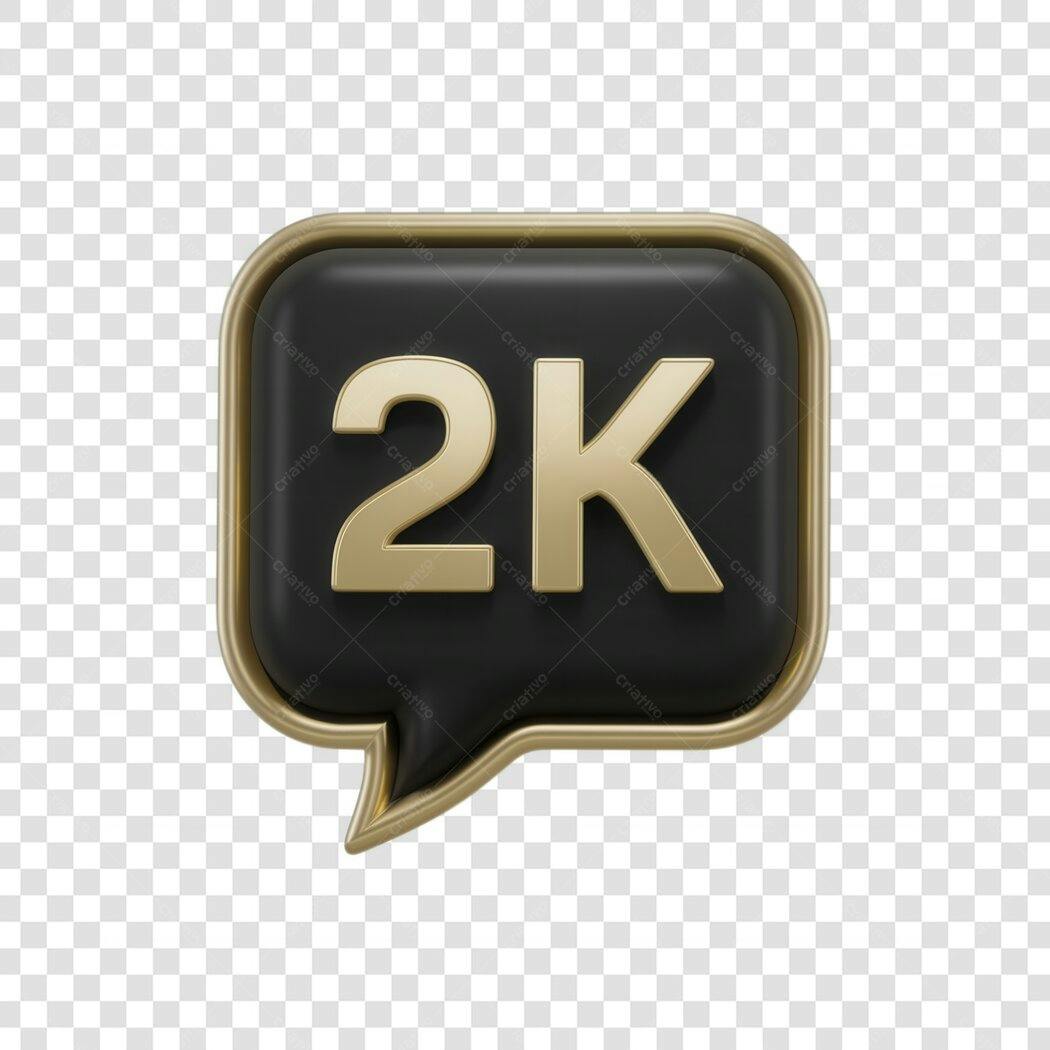 Badge 2K Seguidores PNG com fundo transparente