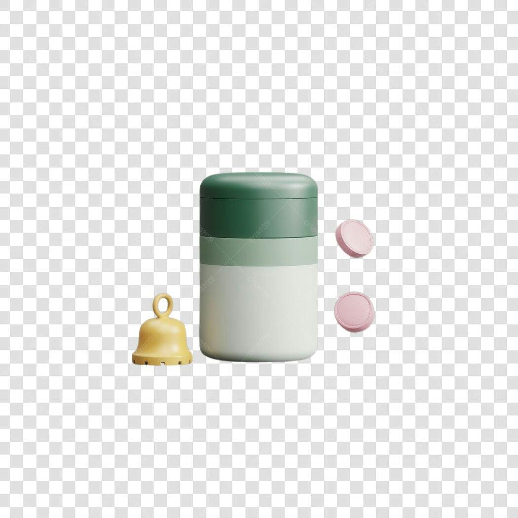 Mockup Embalagem de Chá Verde PNG com fundo transparente