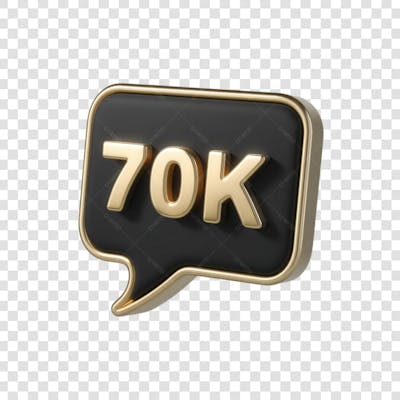 3D render 70K Seguidores Instagram 70 Mil Número Elemento para Composição  png (8)