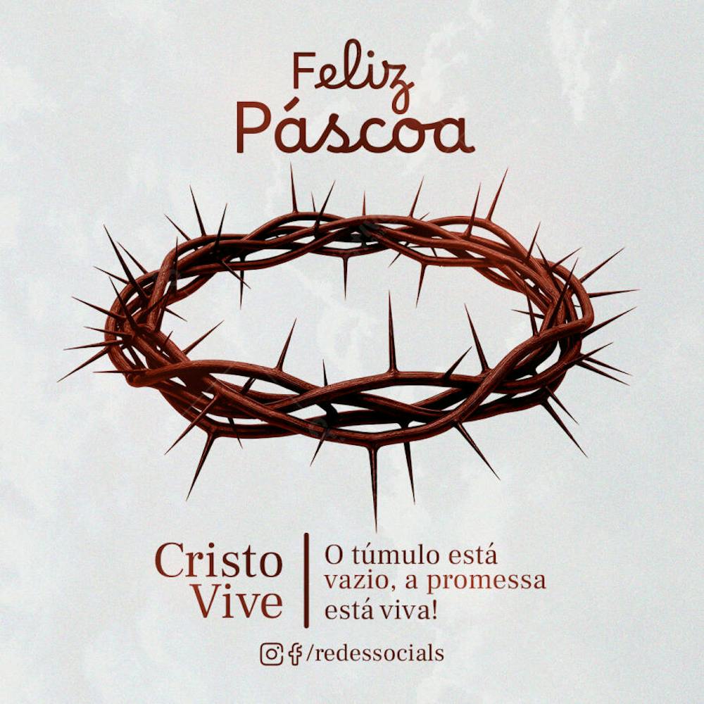 Feed Social Páscoa O túmulo está vazio, a promessa está viva!