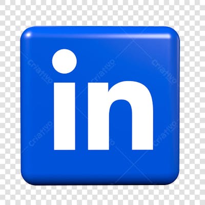 Logo do Linkedin em 3d