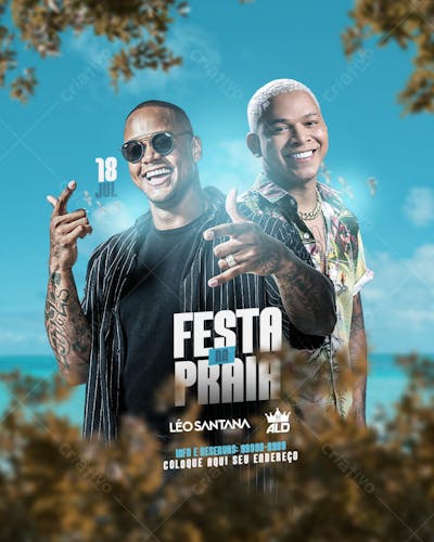 festa na praia