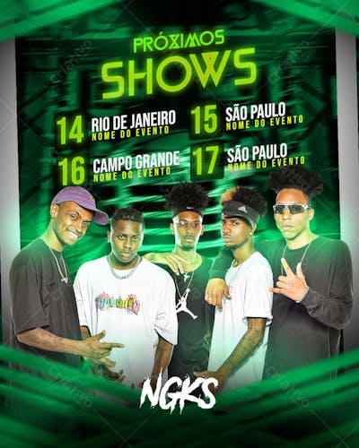 proximos shows ngks