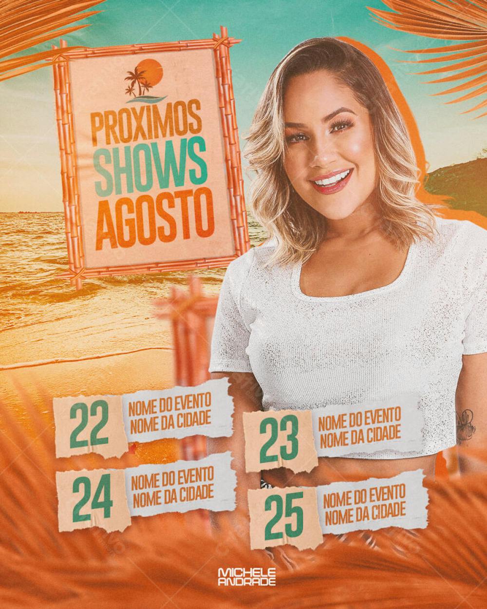PROXIMOS SHOWS MICHELE ANDRADE