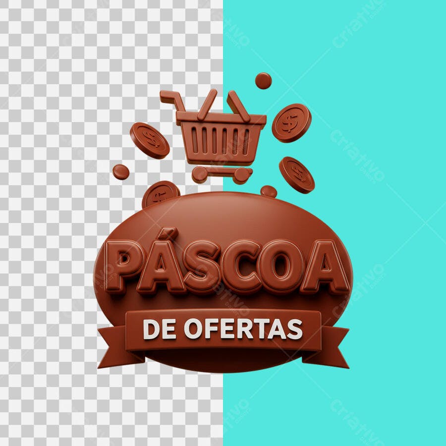 Banner Páscoa de Ofertas PSD Editável