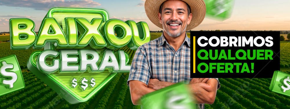 Banner promo baixou geral Agropecuária