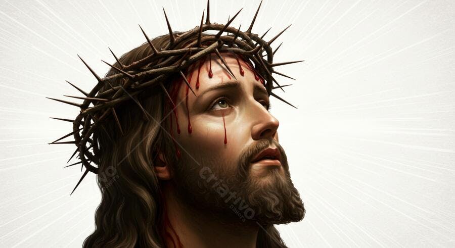 Jesus Cristo com coroa de espinhos