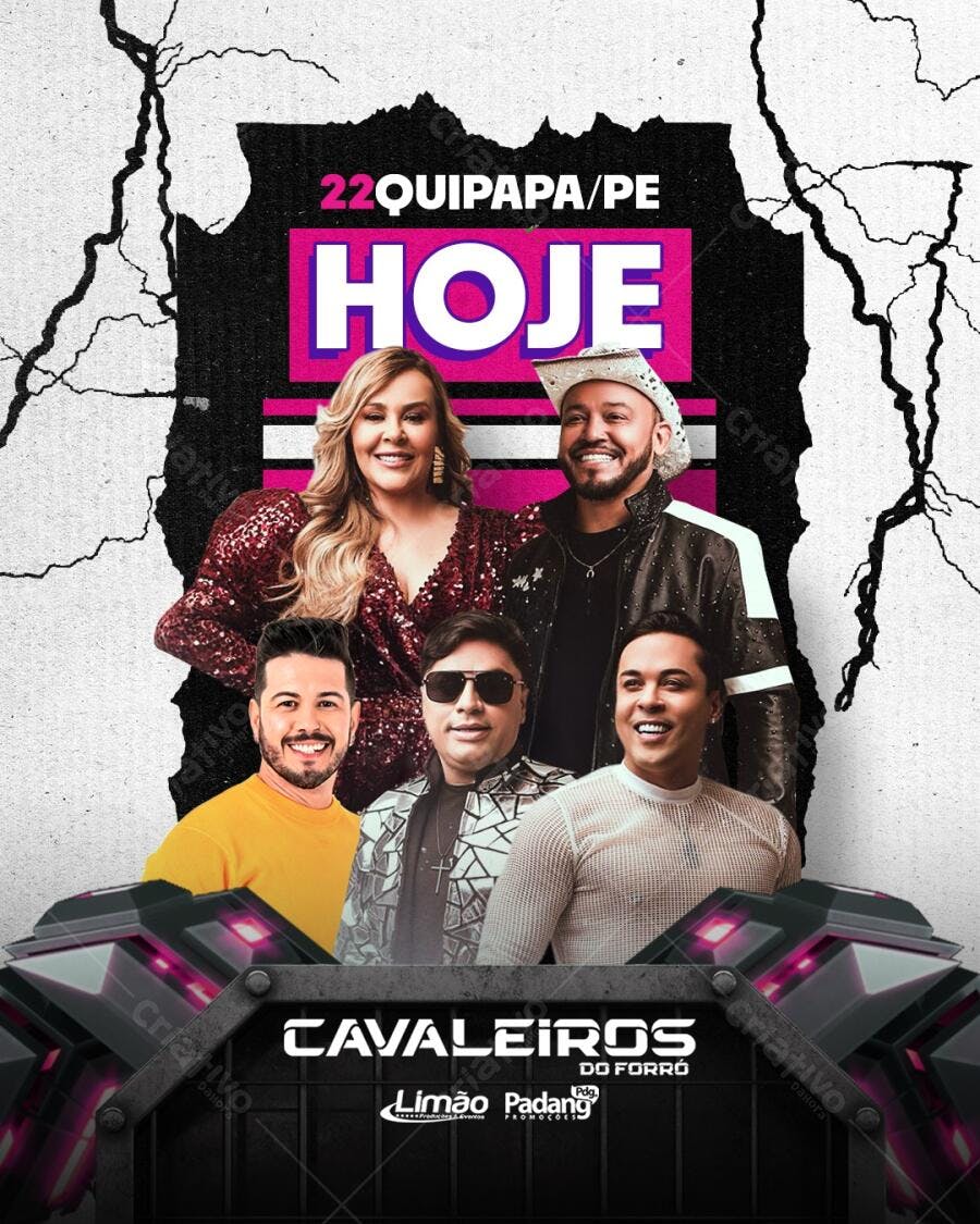 Flyer Cavaleiros do Forró Show PSD Editável