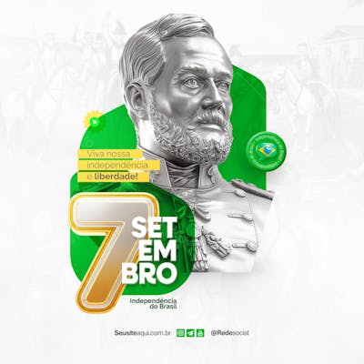 07 de Setembro Dia da Independência do Brasil Social Media PSD Editável (1)