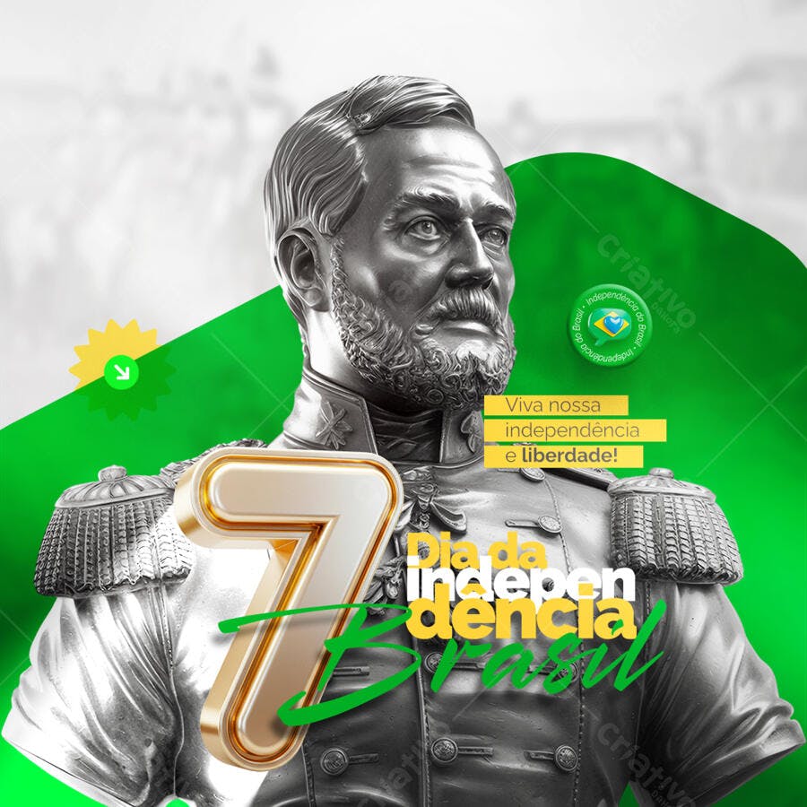 Post para o Dia da Independência PSD Editável