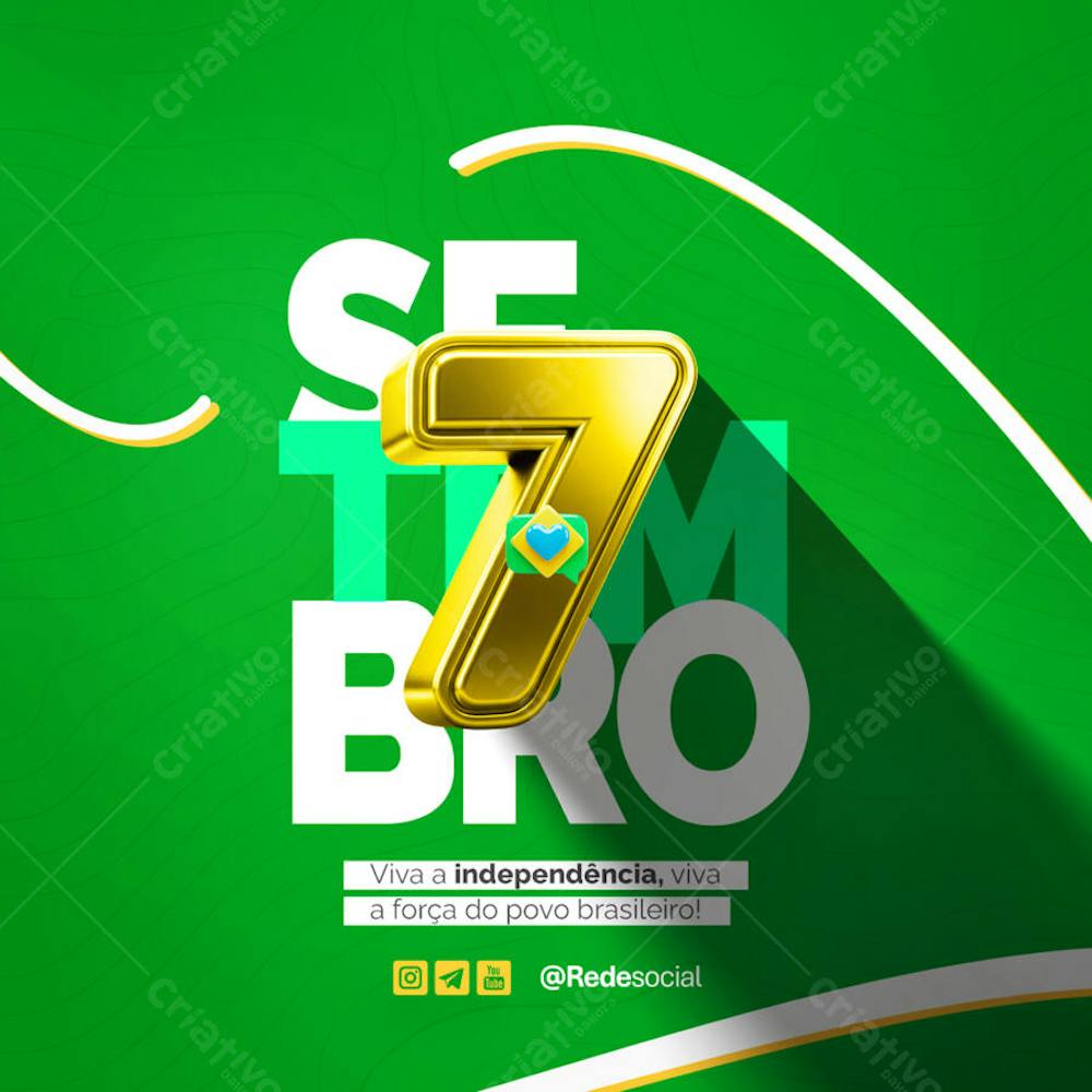 07 de Setembro Dia da Independência do Brasil Social Media PSD Editável (6)