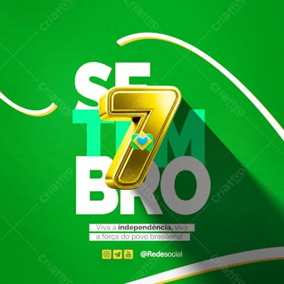 07 de Setembro Dia da Independência do Brasil Social Media PSD Editável (6)