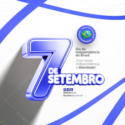 07 de Setembro Dia da Independência do Brasil Social Media PSD Editável (4)