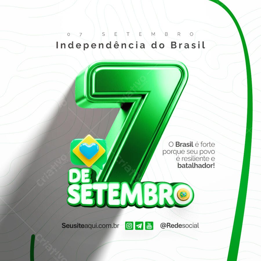 Postagem 7 de Setembro PSD Editável
