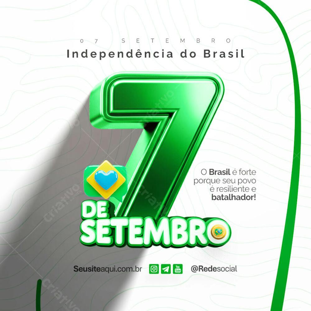 07 de Setembro Dia da Independência do Brasil Social Media PSD Editável (5)